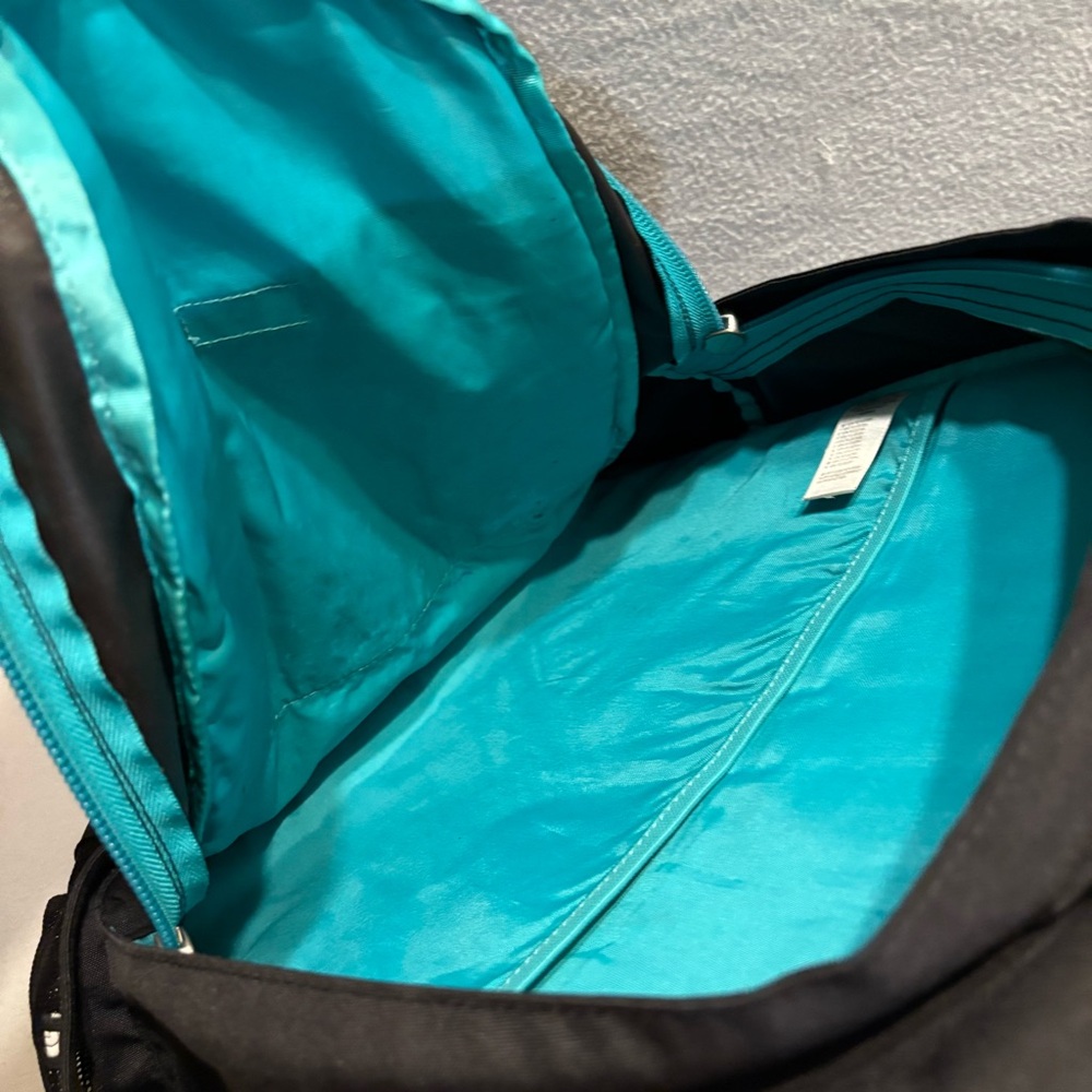 The North Face Black Jester Backpack with Teal Trim - Picture 5 of 12